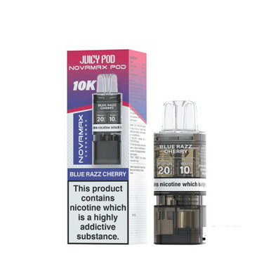 Juicy Pod Novamax 10K Blue Razz Cherrry — buy online at VapeCity UK