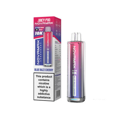 Juicy Pod Novamax 10K Prefilled Blue Razz Cherrry — buy online at VapeCity UK