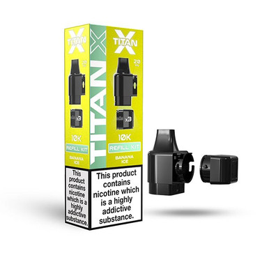 Titan X Prefilled Pods Banana Ice — buy online at VapeCity UK