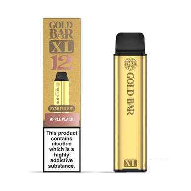 Gold Bar XL Prefilled Pod Kit Apple Peach 20mg — buy online at VapeCity UK