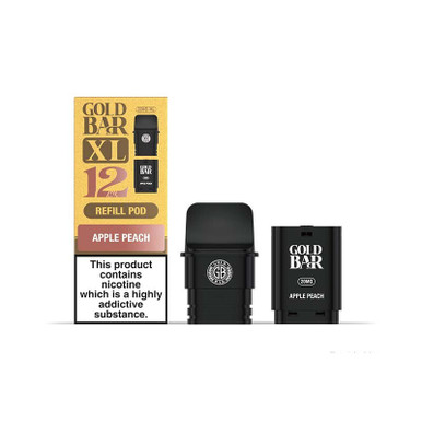 Gold Bar XL Replacement Refill Pods Apple Peach 20mg — buy online at VapeCity UK