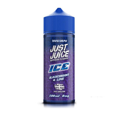 Just Juice Ice 100ml Blackcurrant Lime 100ml — buy online at VapeCity UK