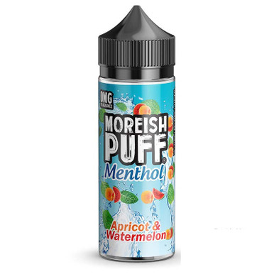 Moreish Puff Menthol 100ml Apricot & Watermelon Menthol 100ml — buy online at VapeCity UK