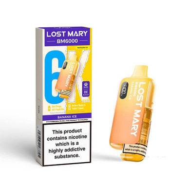 Lost Mary BM6000 Refillable Kit 12ml Banana Ice 20mg — buy online at VapeCity UK