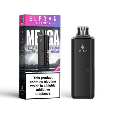 ELFBAR ELFX Mega Pod Kit Black — buy online at VapeCity UK
