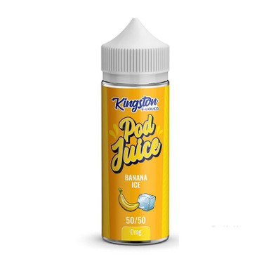 Kingston Pod Juice 50/50 100ml Banana Ice 100ml — buy online at VapeCity UK