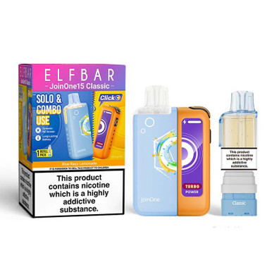 ELFBAR JoinOne15 Prefilled Pod Kit Blue Razz Lemonade 20mg — buy online at VapeCity UK