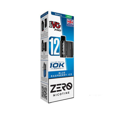 IVG Pro 12 Prefilled Pods Blue Raspberry Ice 0mg — buy online at VapeCity UK