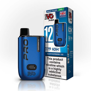 IVG Pro 12 Prefilled Pod Kit Blue Raspberry Ice 0mg — buy online at VapeCity UK