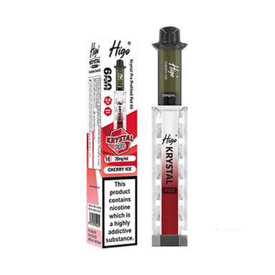 Higo Krystal Pro 600 Prefilled Pod Kit Cherry Ice 20mg — buy online at VapeCity UK