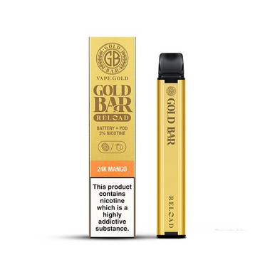 Gold Bar Reload Prefilled Pod Kit 24K Mango 20mg — buy online at VapeCity UK
