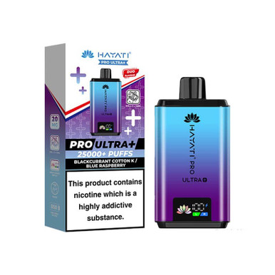 Hayati Pro + 25K Prefilled Pod Kit Blackcurrant Cotton K - Blue Raspberry 20mg — buy online at VapeCity UK
