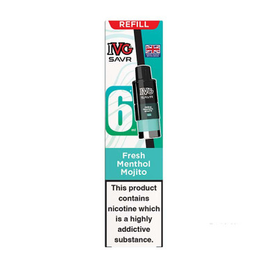 IVG SAVR Prefilled Pods Fresh Menthol Mojito 20mg — buy online at VapeCity UK