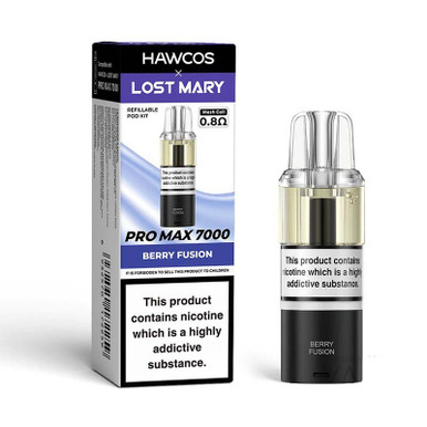 HAWCOS x Lost Mary Pro 7000 Replaceable Pods Berry Fusion 20mg — buy online at VapeCity UK