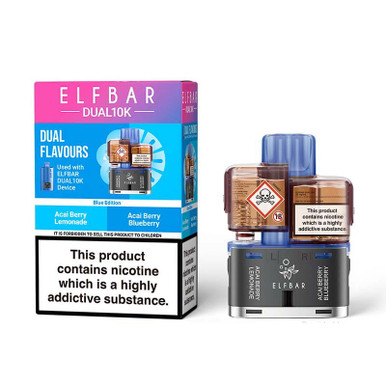 Elf Bar Dual 10K Prefilled Pods Blue Edition 20mg — buy online at VapeCity UK