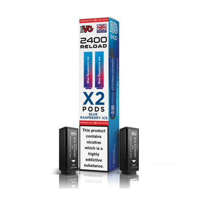 IVG 2400 2 In 1 Reload Pods 8ml Blue Raspberry Ice 20mg — buy online at VapeCity UK