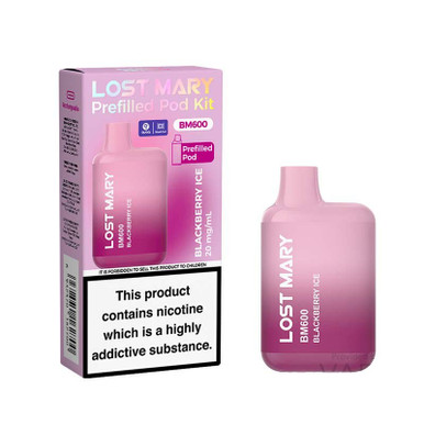 Lost Mary BM600 Prefilled Pod Kit 2ml Blackberry Ice 20mg — buy online at VapeCity UK