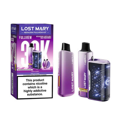 Lost Mary Nera 30K Fullview Big Puff Device Mixed Grape Edition 20mg — buy online at VapeCity UK