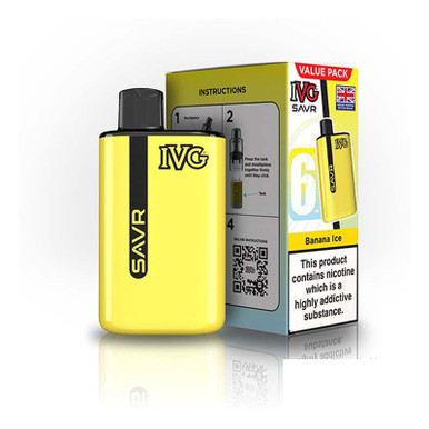 IVG SAVR Big Puff Device Banana Ice 20mg — buy online at VapeCity UK