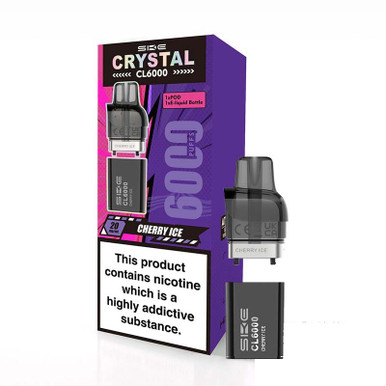 SKE Crystal CL6000 Prefilled Pods Cherry Ice 20mg — buy online at VapeCity UK
