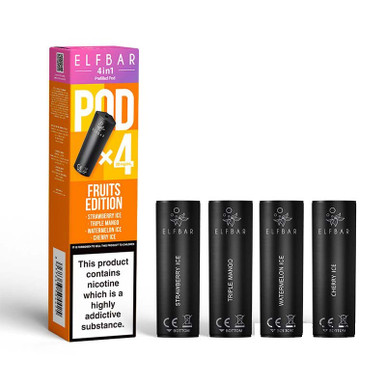 Elf Bar 4 in 1 Prefilled Pods 4 Pack Fruits Edition 20mg — buy online at VapeCity UK