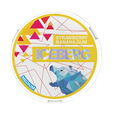 Iceberg - Strawberry Banana Gum 20mg · 3-dots — buy online at VapeCity UK