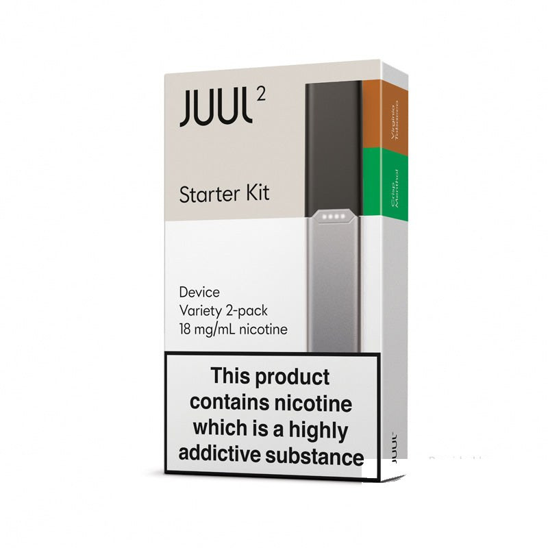 JUUL 2 Starter Kit with Virginina Tobacco & Crisp Menthol Pods — buy online at VapeCity UK