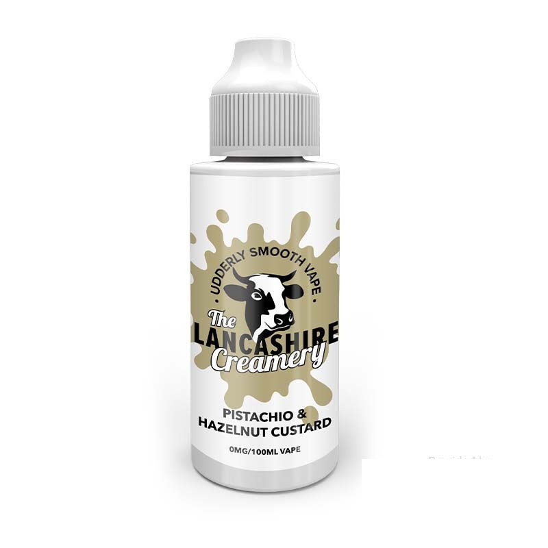 The Lancashire Creamery Pistachio & Hazelnut Custard 100ml — buy online at VapeCity UK