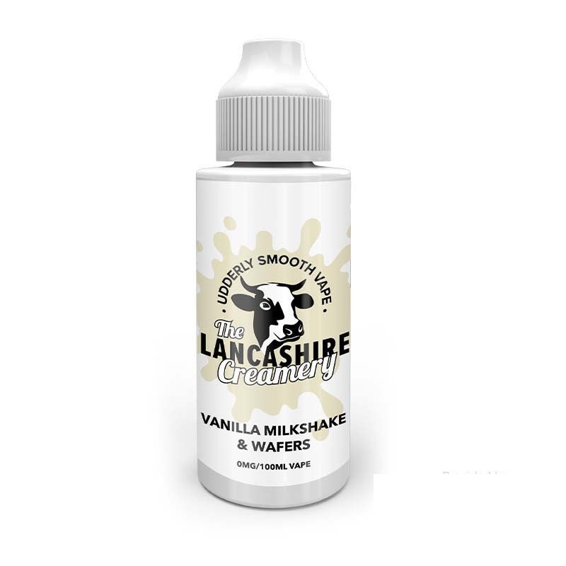 The Lancashire Creamery Vanilla Milkshake and Wafers 100ml — buy online at VapeCity UK