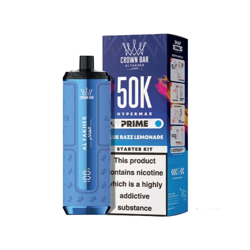 Al Fakher Hyper Max Prime 50K Starter Kit Blue Razz Lemonade 6mg — buy online at VapeCity UK
