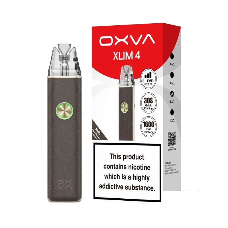 OXVA Xlim Pod Kit 4 Silken Brown Leather — buy online at VapeCity UK