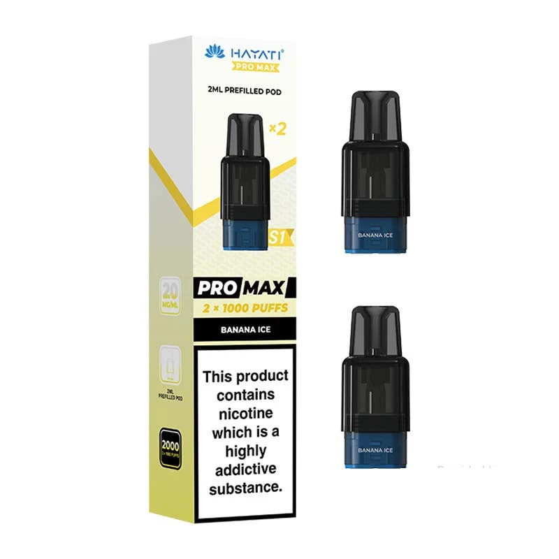 Hayati Pro Max S1 Prefilled Replacement Pod Banana Ice 20mg — buy online at VapeCity UK