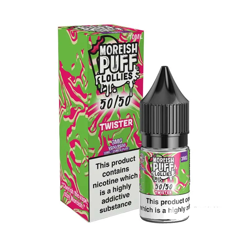 Moreish Puff Lollies 10ml Freebase Twister Lollies 3mg — buy online at VapeCity UK