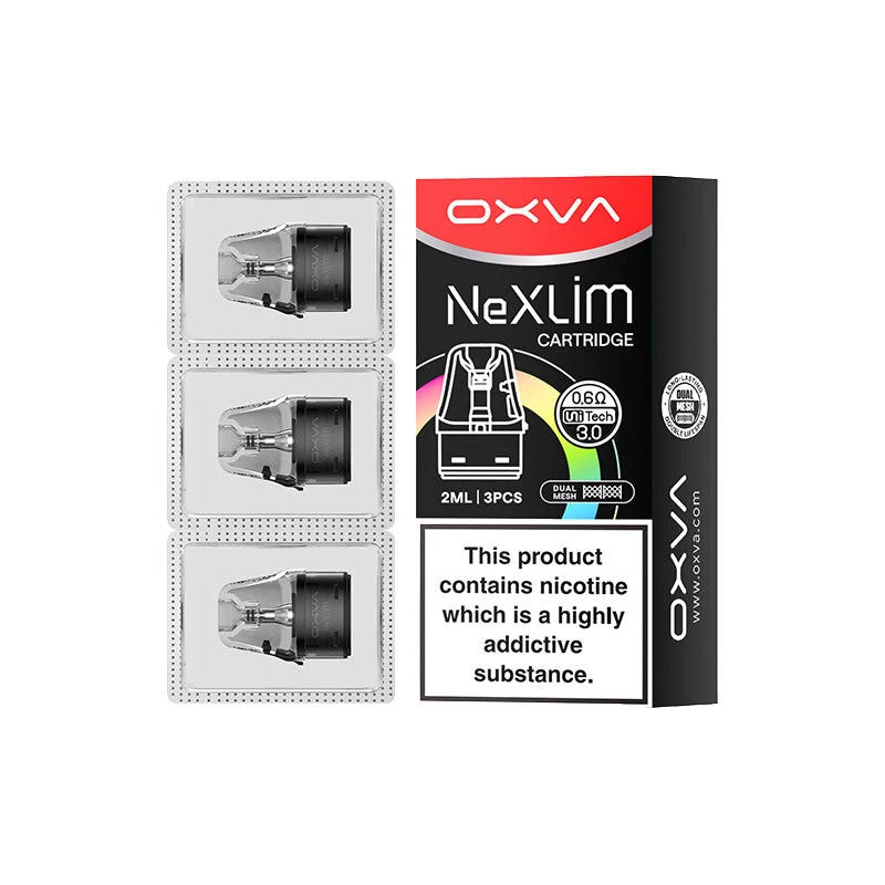 OXVA Nexlim V2 Unitech 3.0 Replacement Pods 2ml 3 Pack 0.6 Ohm — buy online at VapeCity UK