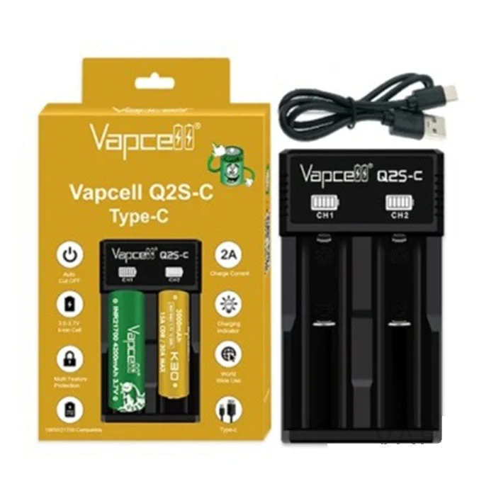 Vapcell 18650 Q2S-C Charger Black — buy online at VapeCity UK