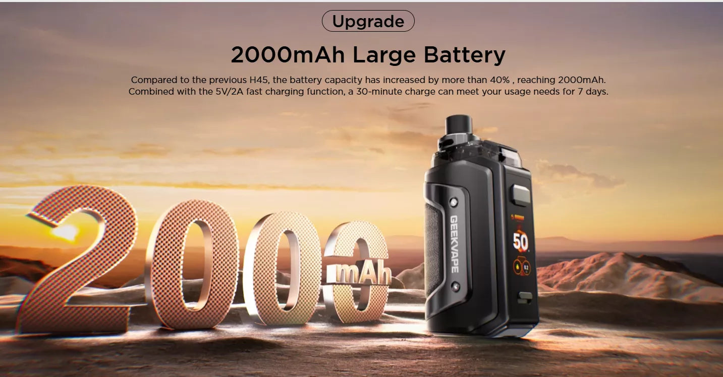Geekvape Aegis Hero 5 feature render showing B series coil system and pod fill port