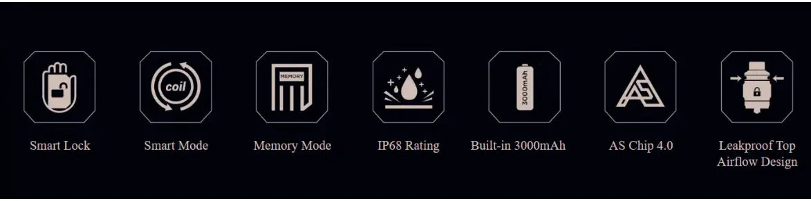 Geekvape Aegis Solo 3 S100 vape kit specification diagram showing IP67 protection and wattage