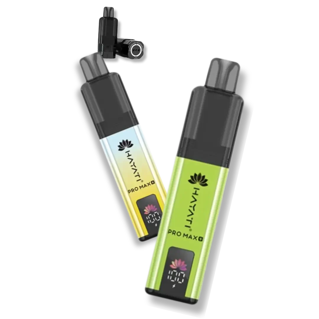 Hayati Pro Max Plus range of prefilled pod kits, the legal UK successor to the Pro Max 4000