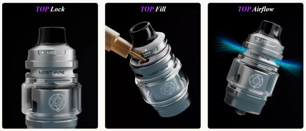 Lost Vape Thelema Q200 Pro box mod vape kit lifestyle render showing side profile and control layout