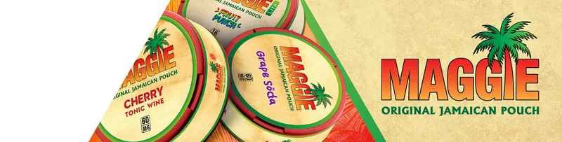MAGGIE nicotine pouches brand, Original Jamaican Caribbean-inspired tobacco-free pouches