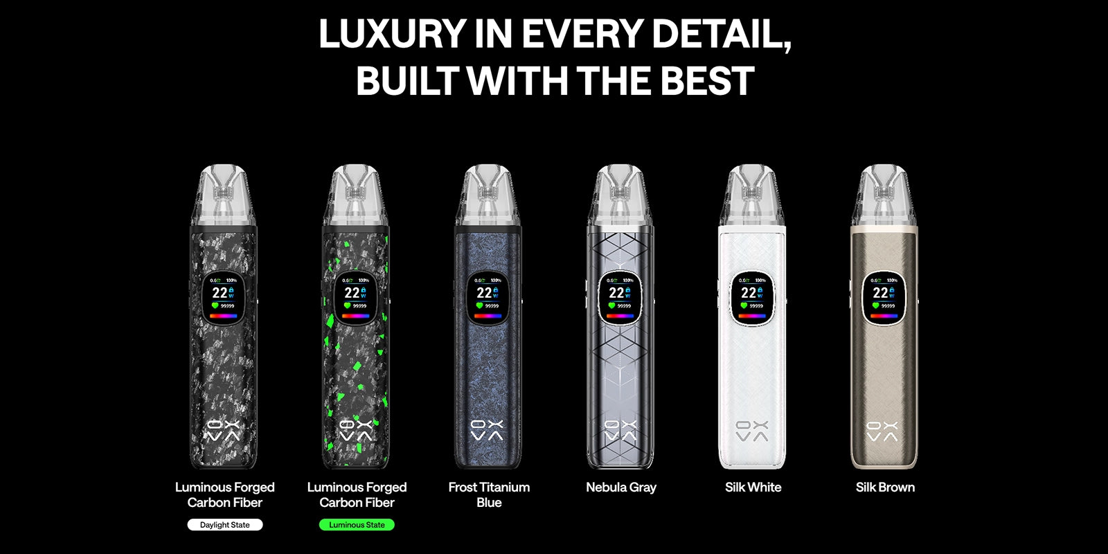 Oxva Xlim Pro 2 DNA pod kit specification render showing temperature control chipset detail