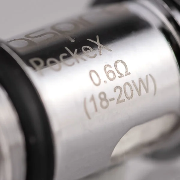 Close-up of a used vape coil showing the mesh heating element and cotton wick