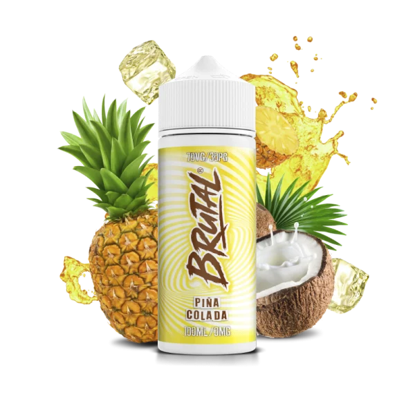 Brutal Pina Colada 100ml shortfill bottle by Just Juice with pineapple and coconut