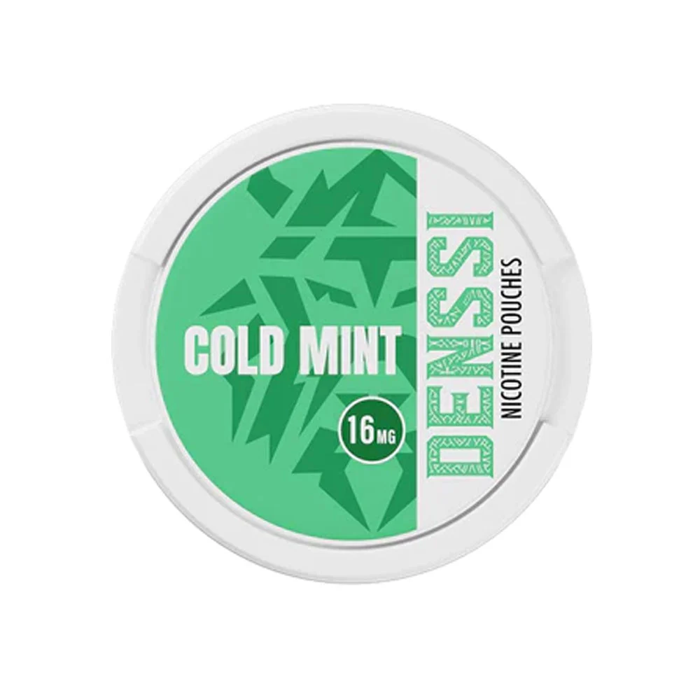 Denssi Cold Mint 16mg nicotine pouch can, the stronger of the two Cold Mint options