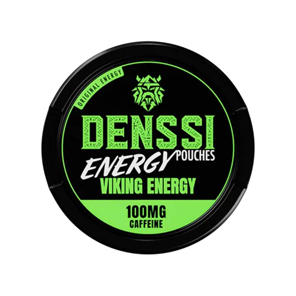 Denssi Energy Viking caffeine pouch can, 100mg caffeine nicotine-free original energy-drink flavour