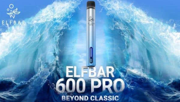 Elf Bar 600 Pro prefilled pod kit, beyond classic, with a 3-level battery display
