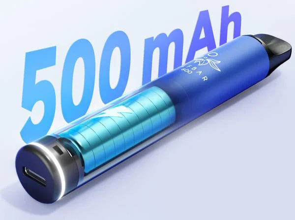 Elf Bar 600 prefilled pod kit 500mAh rechargeable battery with USB-C charging