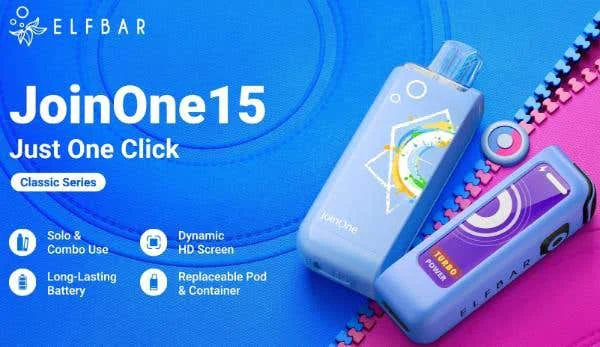 Elf Bar JoinOne15 prefilled pod kit, just one click, solo or combo use