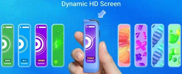 Elf Bar JoinOne15 Mini Unit dynamic HD screen showing the power mode