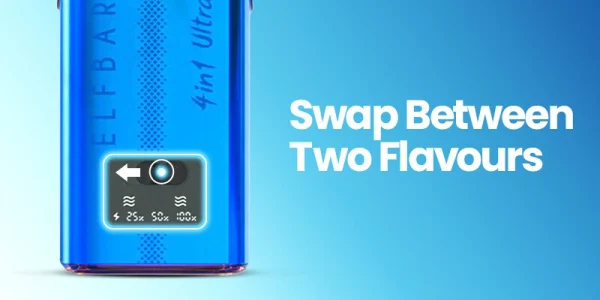 Elf Bar 4-in-1 Ultra 50 flavour-switch toggle to swap between two loaded pods